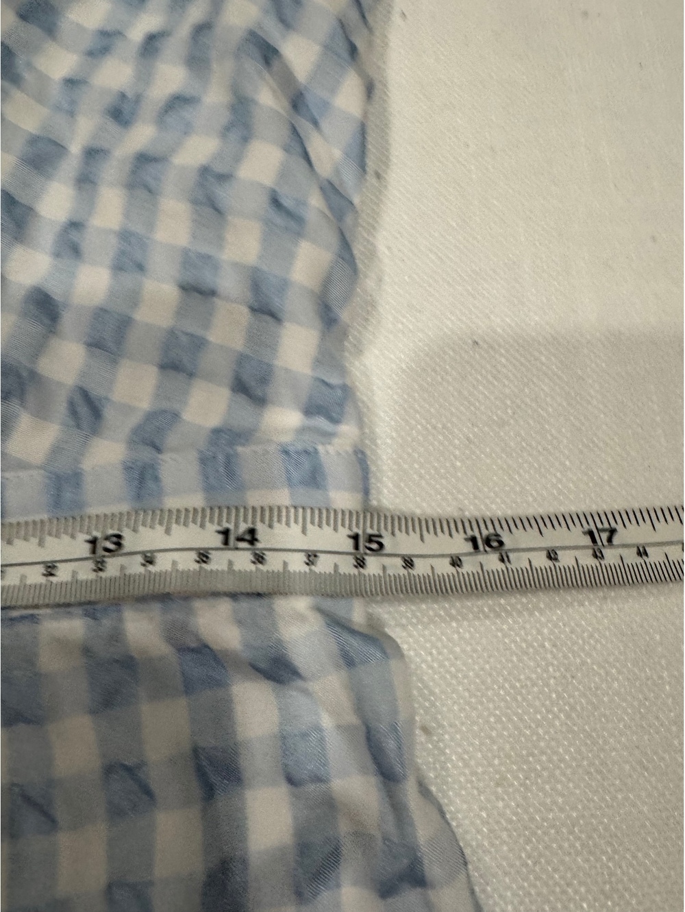 Madewell Blue White Gingham Tie Strap Mini Dress Size 8 Picnic Seersucker - Picture 8 of 9